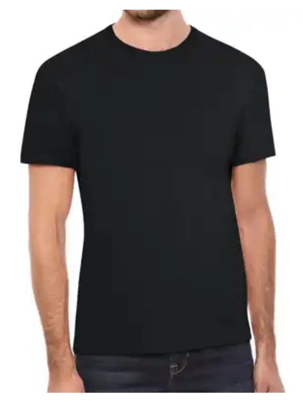 VellaPais Crew Neck Navy Blue 100% Cotton Casual Short Sleeves Sz L